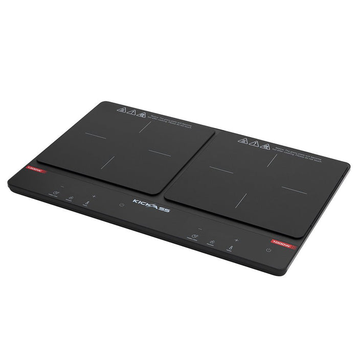 KickAss Portable 2300W Dual Zone Induction Cooktop with 11 Power Levels