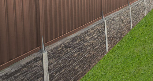 Retaining wall with colorbond fence 
