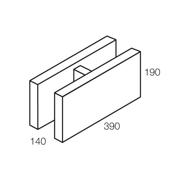 15.48 H Block Grey Blocks - Australian Landscape Supplies