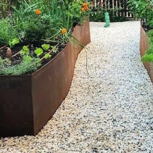 Garden Edging Weathering Steel - Straightcurve | Garden Beds | Available from Australia Landscape Supplies
