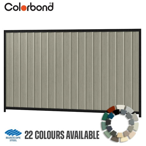Colorbond Steel Fence Kit - 2400 x 1500mm with Satin Black Frame