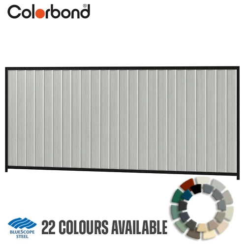 Colorbond Steel Fence Kit - 3180 x 1500mm with Satin Black Frame