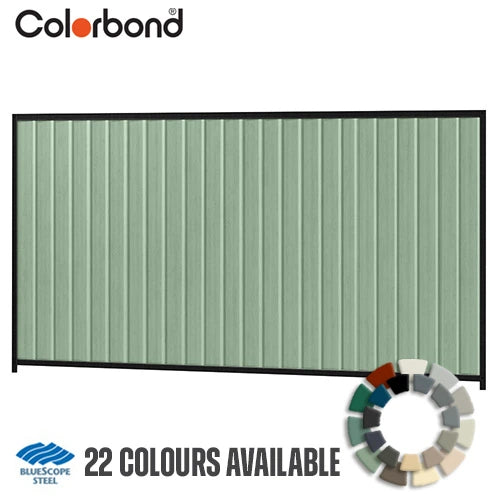 Colorbond Steel Fence Kit - 3180 x 1800mm with Satin Black Frame