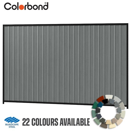 Colorbond Steel Fence Kit - 3180 x 2100mm with Satin Black Frame