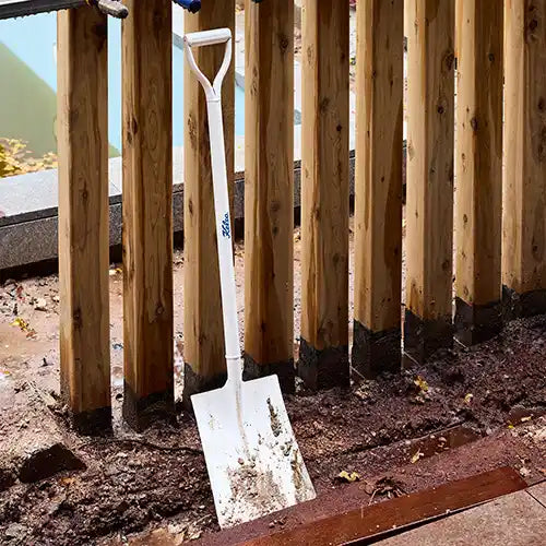 All-Steel Long Handle Concrete Shovel in use - Kelso | Australian Landscape Supplies
