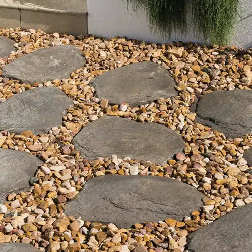 Alpine Charcoal Stepping Stones with pebbles Concrete Paver - Edenstone | Australian Landscape Supplies