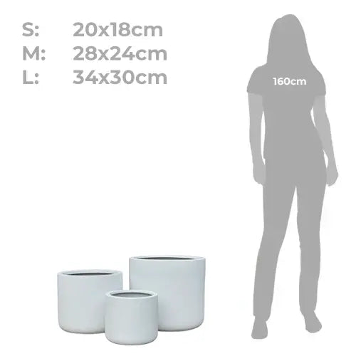 Lightweight Fibreglass Saxon U Pot - White