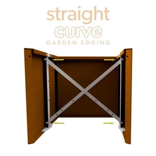 Universal Cross Bracing Strap for Modular Planters for Steel Garden Beds - Straightcurve