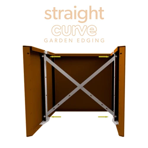 Universal Cross Bracing Strap for Modular Planters for Steel Garden Beds - Straightcurve