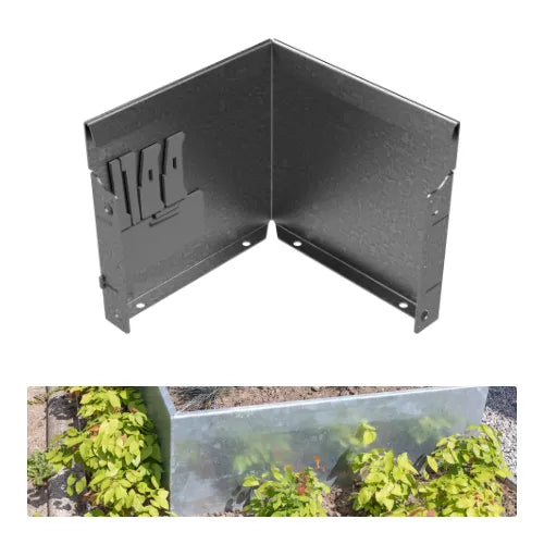 Corner Piece for 240mm Garden Beds & Retaining Galvanised Steel - Straightcurve | Garden Beds and Retaining | Australian Landscape Supplies
