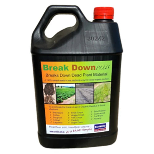 Earthlife Breakdown Plus 5L Bottle for Breaking Down Organic Matter for Gardens now available from Australian Landscape Supplies