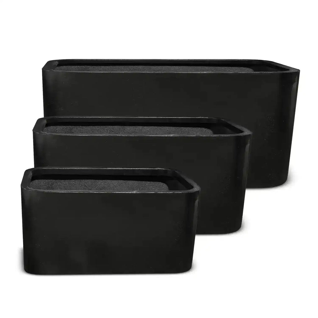 Firenze Trough - Black - Australian Landscape Supplies