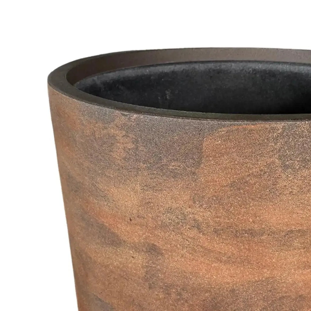 Fynn Lightweight Fibreglass Pot - Rust - Australian Landscape Supplies