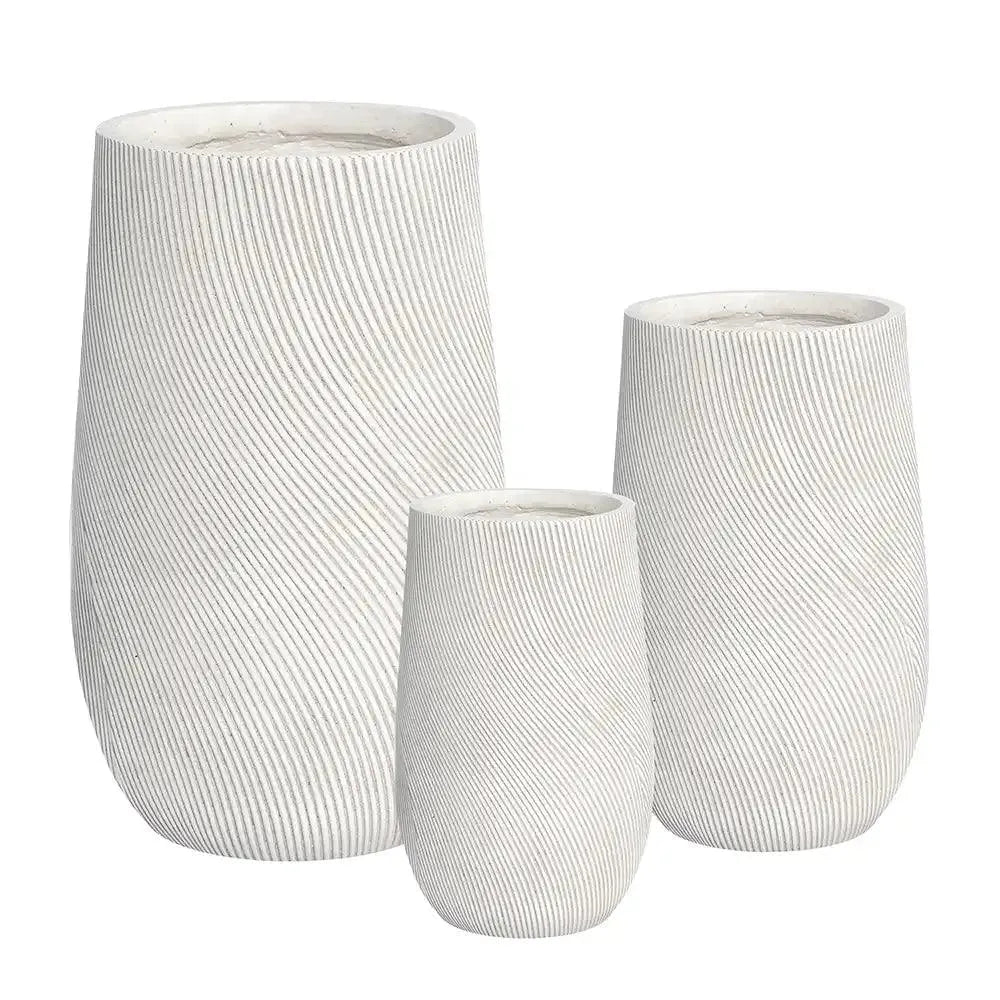 Helix U Pot - White - Australian Landscape Supplies