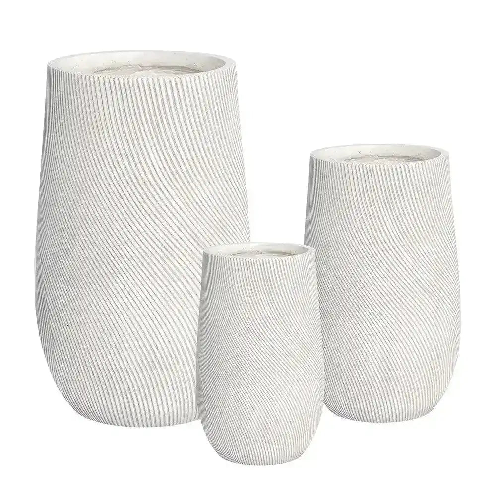 Helix U Pot - White - Australian Landscape Supplies