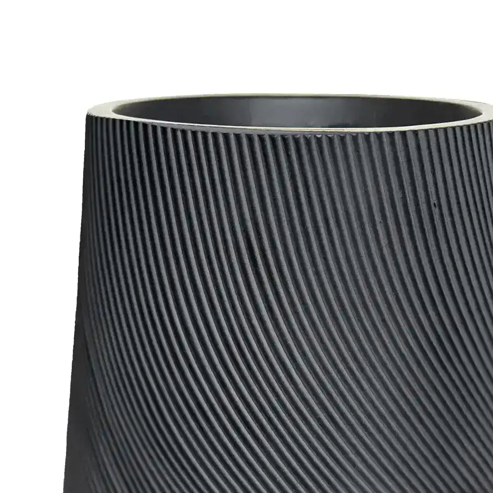 Helix U Pot - Black - Australian Landscape Supplies