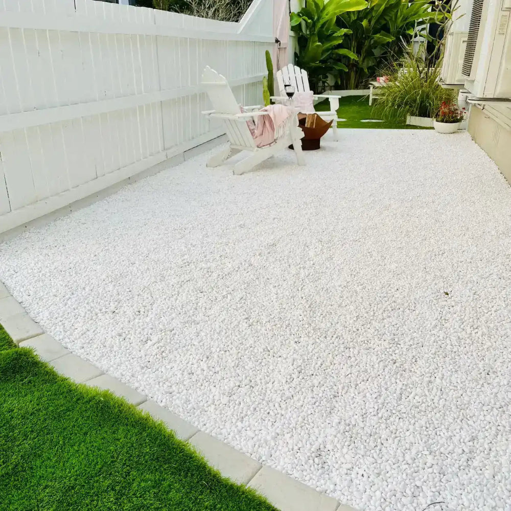 Snow White - Natural Pebbles - Kashmiri - Australian Landscape Supplies