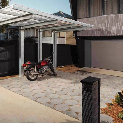 Lunar Moody Grey Stepping Stone Pavers used for a Driveway - Edenstone | Australian Landscape Supplies