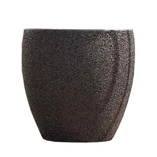 Montague Lightweight Fibreglass Egg Pot - Black Pebble - Australian Landscape Supplies