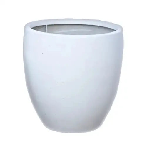 Montague Lightweight Fibreglass Egg Pot - White - Australian Landscape Supplies