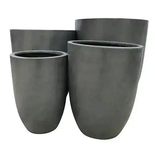 Chambers Lightweight Fibreglass U Pot - Dark Grey - Australian Landscape Supplies