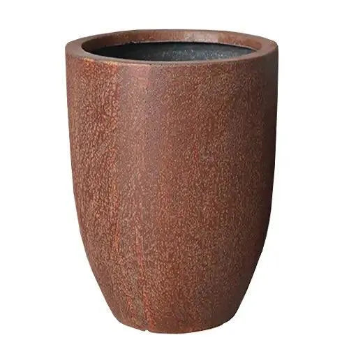 Lightweight Fibreglass Chambers U Pot - Rust Available from Australian Landscape Supplies