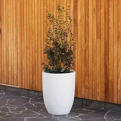 Chambers Lightweight Fibreglass U Pot - White Stone - Australian Landscape Supplies
