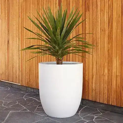 Chambers Lightweight Fibreglass U Pot - Plain White - Australian Landscape Supplies