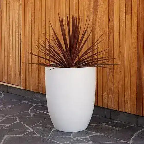 Chambers Lightweight Fibreglass U Pot - Plain White - Australian Landscape Supplies