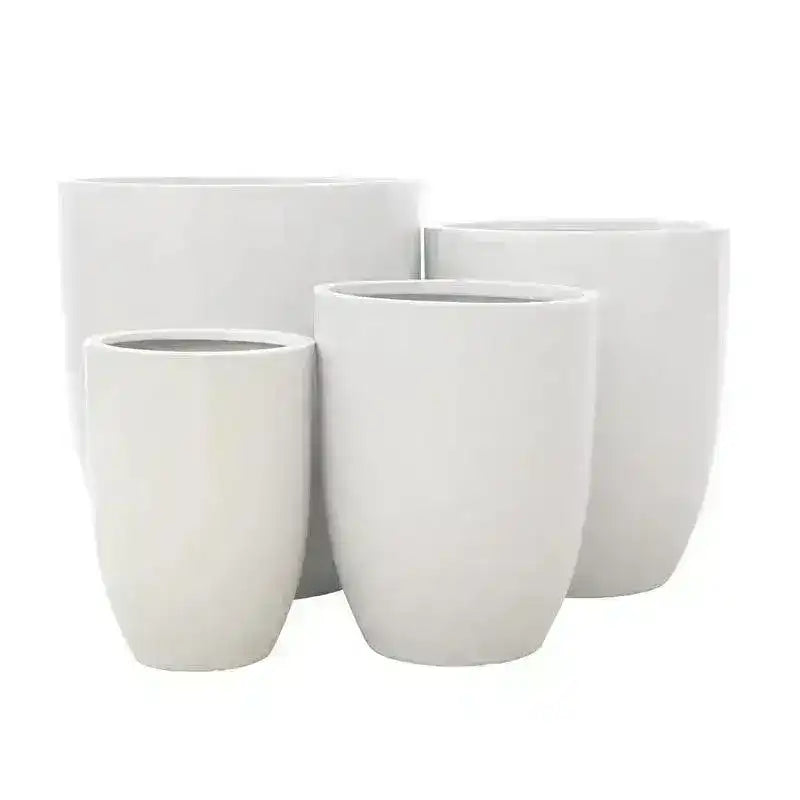 Chambers Lightweight Fibreglass U Pot - Pure White - Australian Landscape Supplies