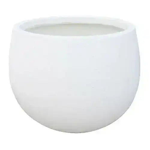 MEGA Belly Lightweight Fibreglass Pot - White - Australian Landscape Supplies