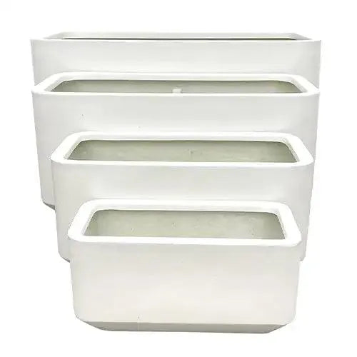 Lightweight Fibreglass Grayson Trough - White Available from Australian Landscape Supplies