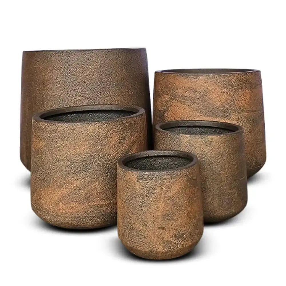 Modstone Cylinder Pot - Rust - Australian Landscape Supplies