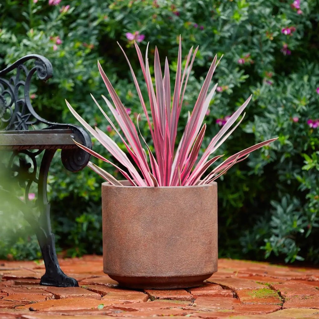 Fynn Lightweight Fibreglass Pot - Rust - Australian Landscape Supplies