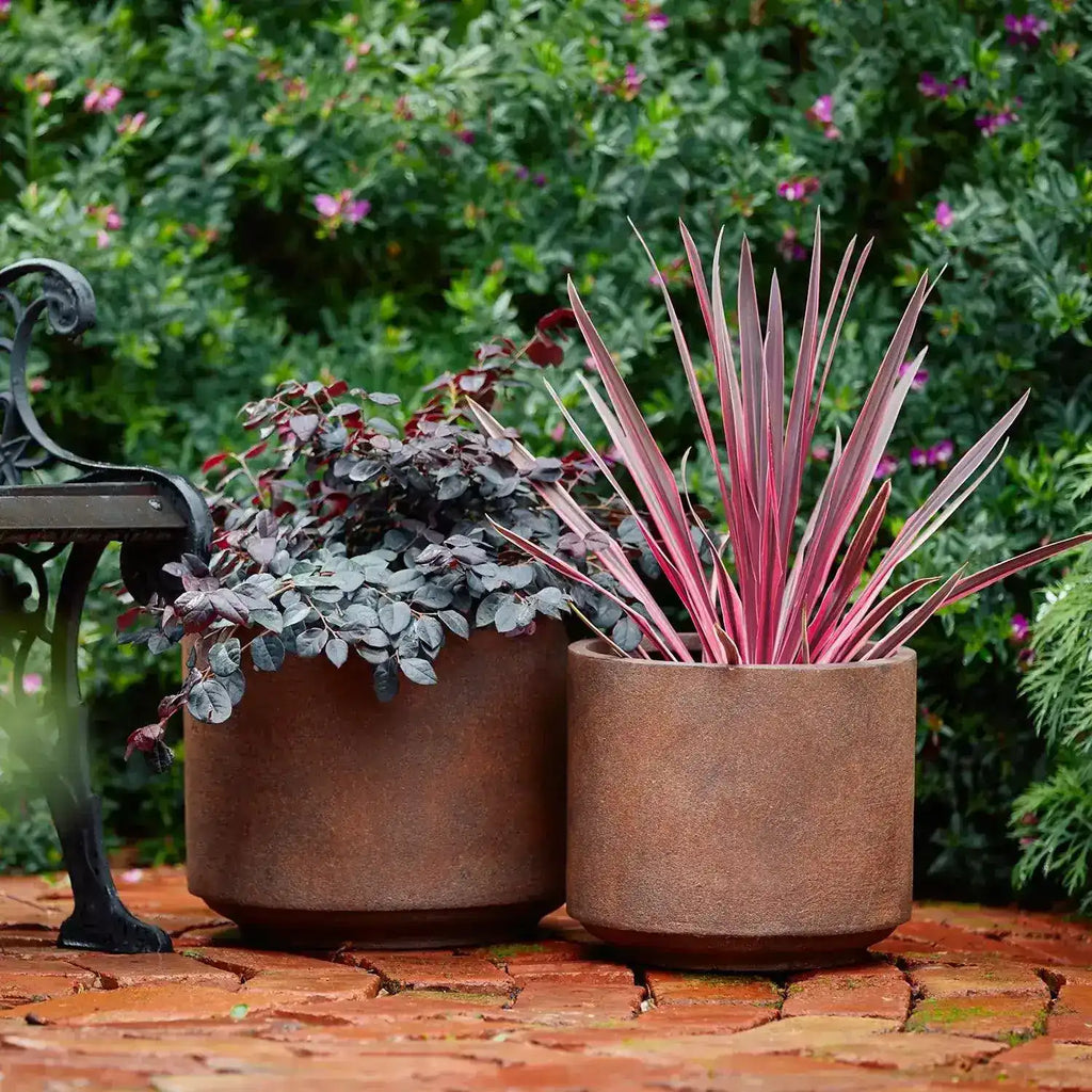 Fynn Lightweight Fibreglass Pot - Rust - Australian Landscape Supplies
