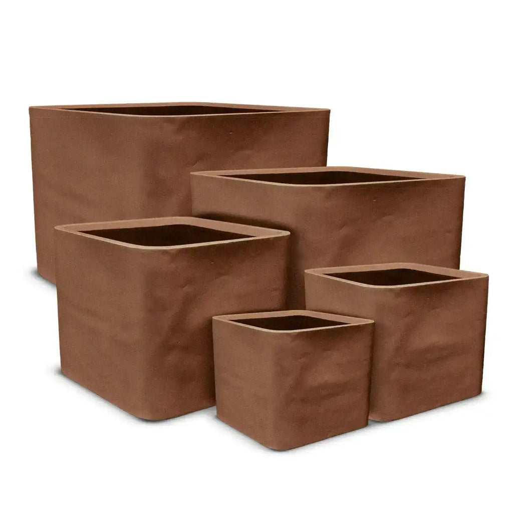 Firenze Square Pot - Rust - Australian Landscape Supplies