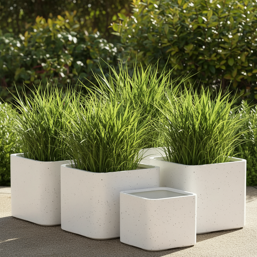 Firenze Square Fibreglass Pot – Australian Landscape Supplies
