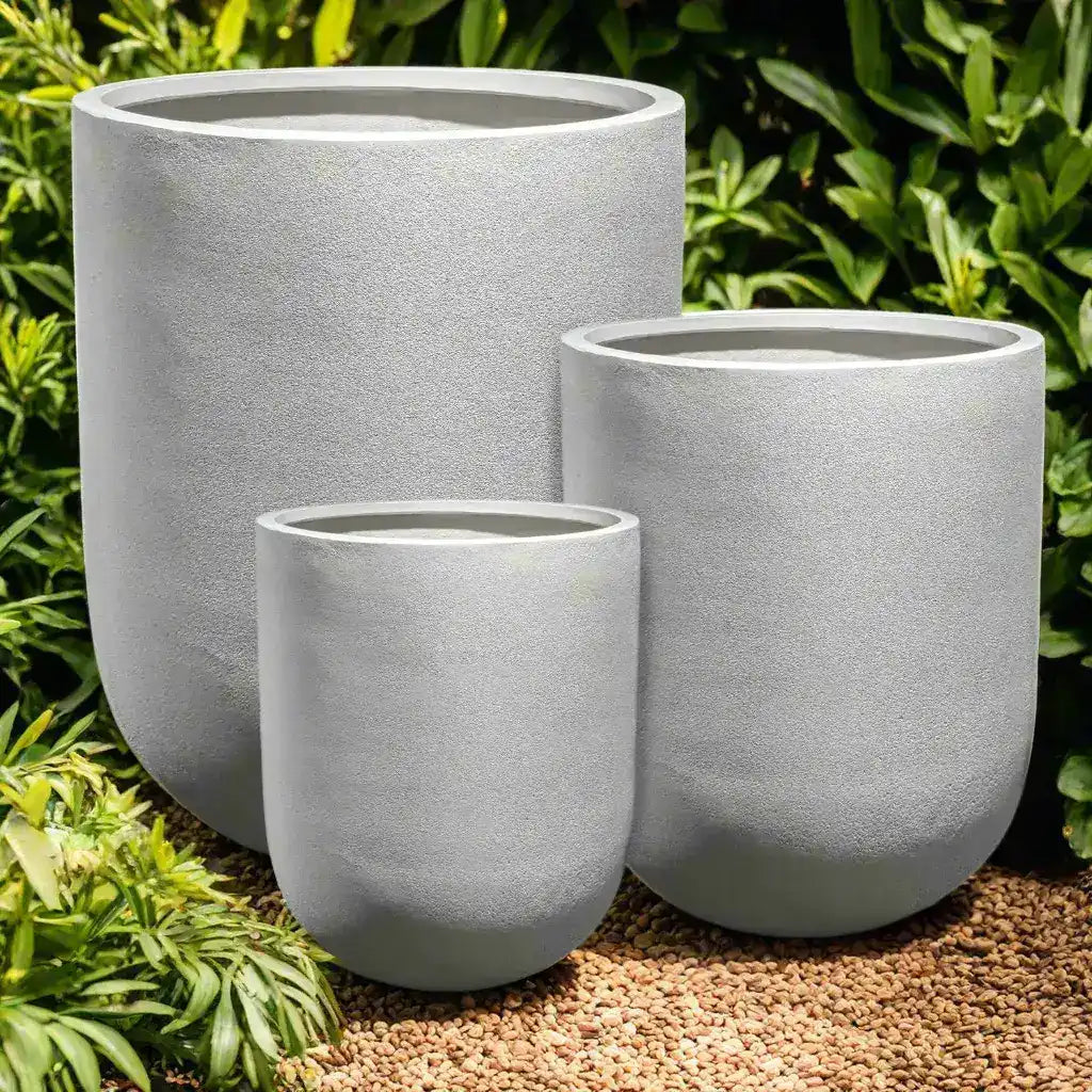 Normandy Pot - White Stone - Large Pot - Australian Landscape Supplies