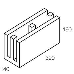 15.20 Knockout Bond Beam Grey Blocks - Australian Landscape Supplies