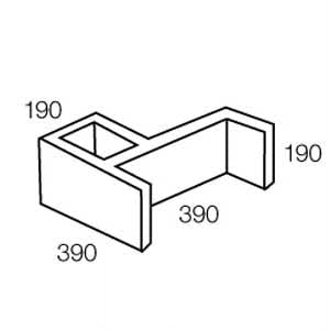 20.60 (Bonded Pilaster Return) Grey Blocks - Australian Landscape Supplies