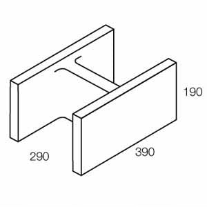 30.48 H Block Grey Blocks - Australian Landscape Supplies
