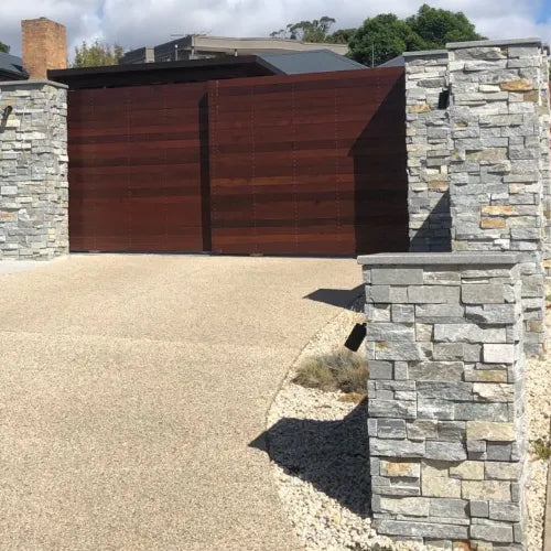 Newcastle (Limestone) Stone Series Pentablock - Modular Concrete Blocks Front Driveway Wall | Retaining Walls | Australian Landscape Supplies