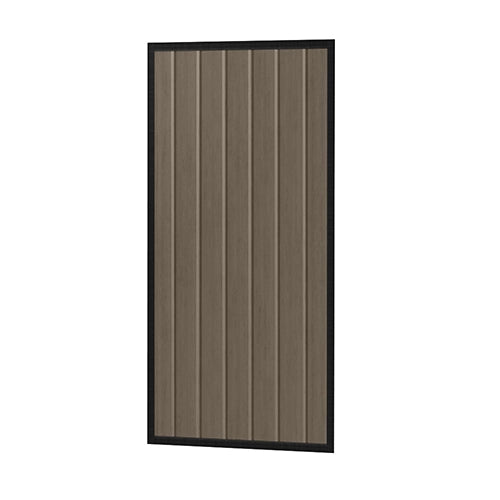 Colorbond Steel Fence Gate - 930 x 2100mm with Satin Black Frame | Oxworks Available from Australian Landscape Supplies