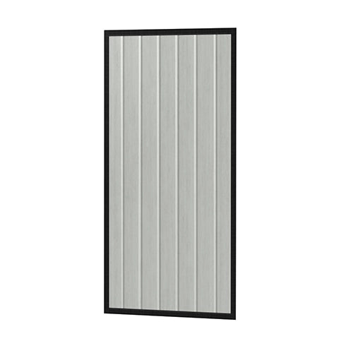 Colorbond Steel Fence Gate - 930 x 2100mm with Satin Black Frame | Oxworks Available from Australian Landscape Supplies