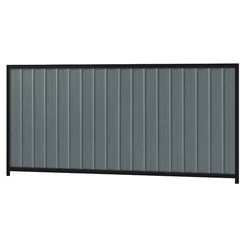 Colorbond Steel Fence Kit - 2400 x 1200mm Satin Black Frame | Oxworks