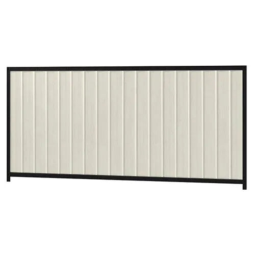 Colorbond Steel Fence Kit - 2400 x 1200mm Satin Black Frame | Oxworks