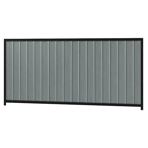 Colorbond Steel Fence Kit - 2400 x 1200mm Satin Black Frame | Oxworks
