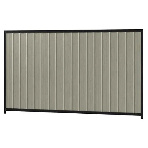 Colorbond Steel Fence Kit - 2400 x 1500mm with Satin Black Frame | Oxworks