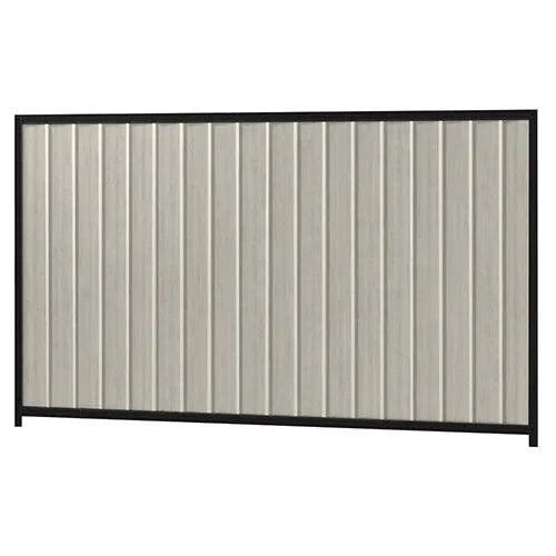 Colorbond Steel Fence Kit - 2400 x 1500mm with Satin Black Frame | Oxworks