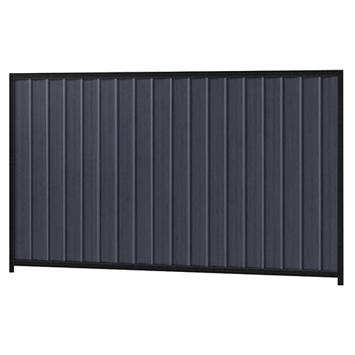 Colorbond Steel Fence Kit - 2400 x 1500mm with Satin Black Frame | Oxworks